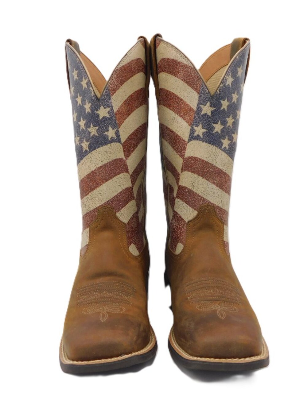 Ariat Round Up Patriot Western Boot | USA Flag | Square Toe | EUC | 8.5C Wide - Picture 2 of 13